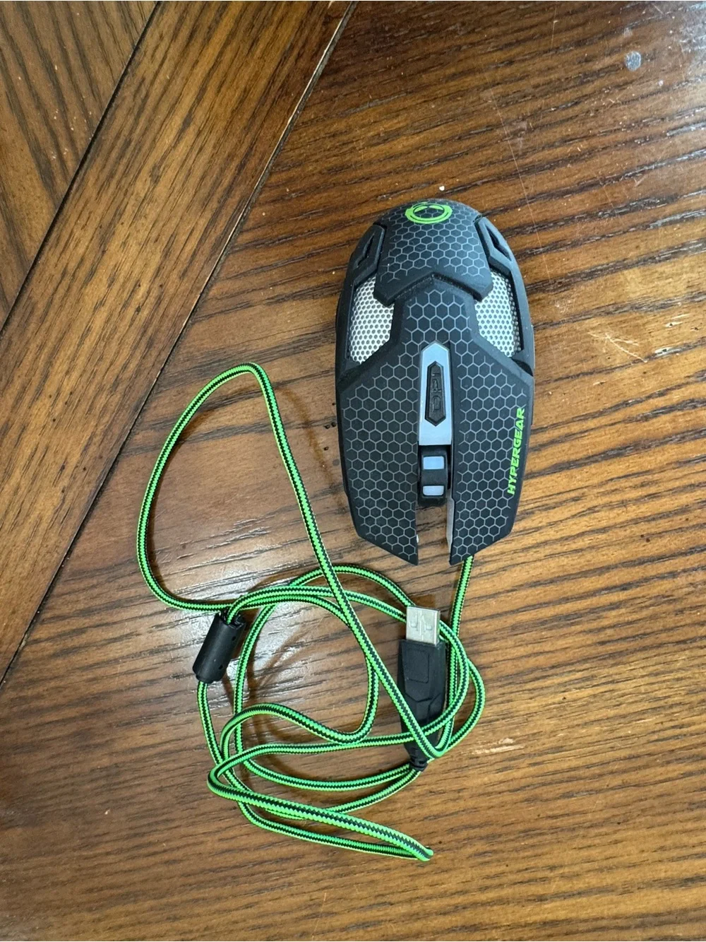 Wired Gaming Mouse in Black with Neon Green Accents